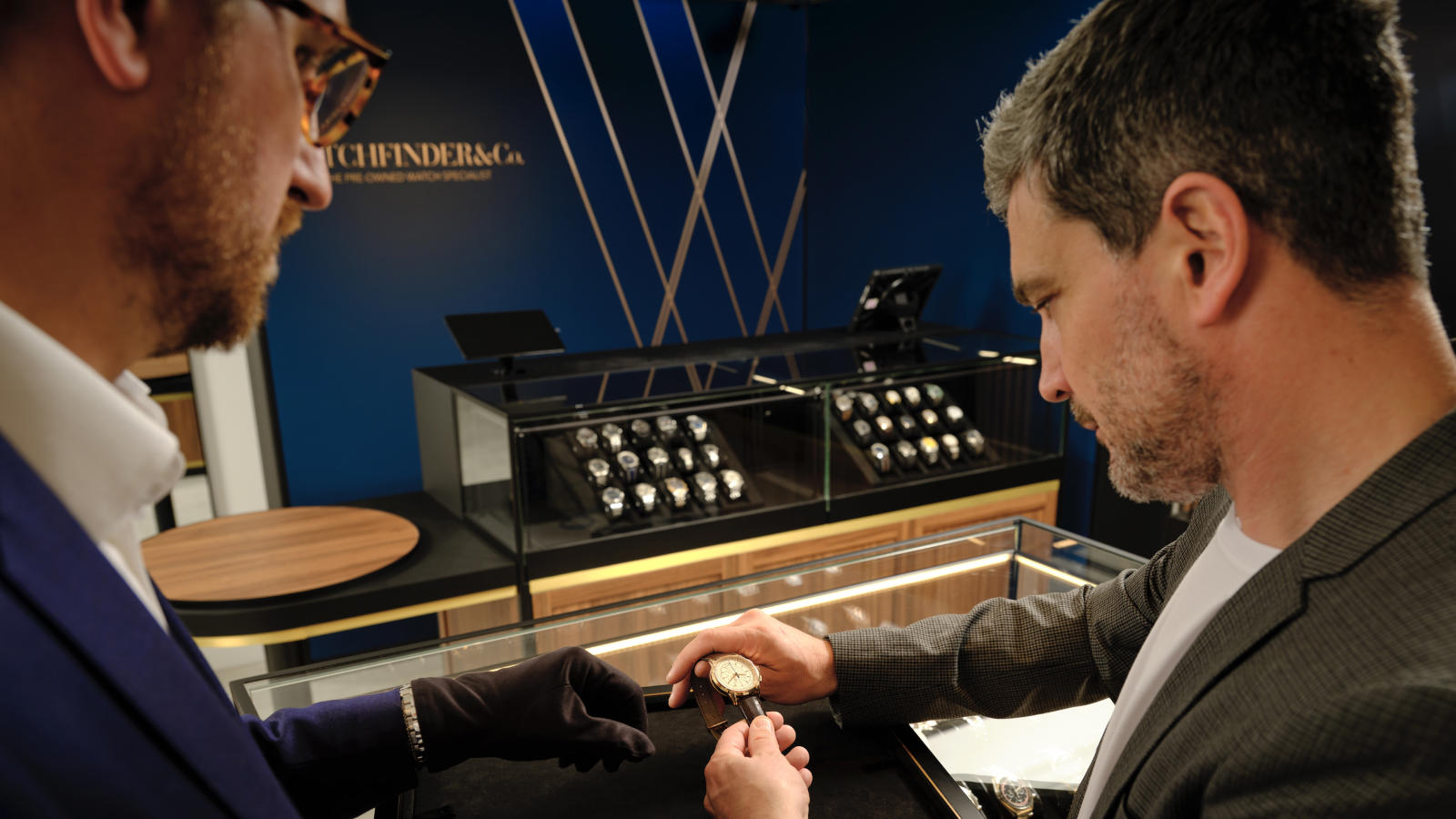 a person looking at a watch