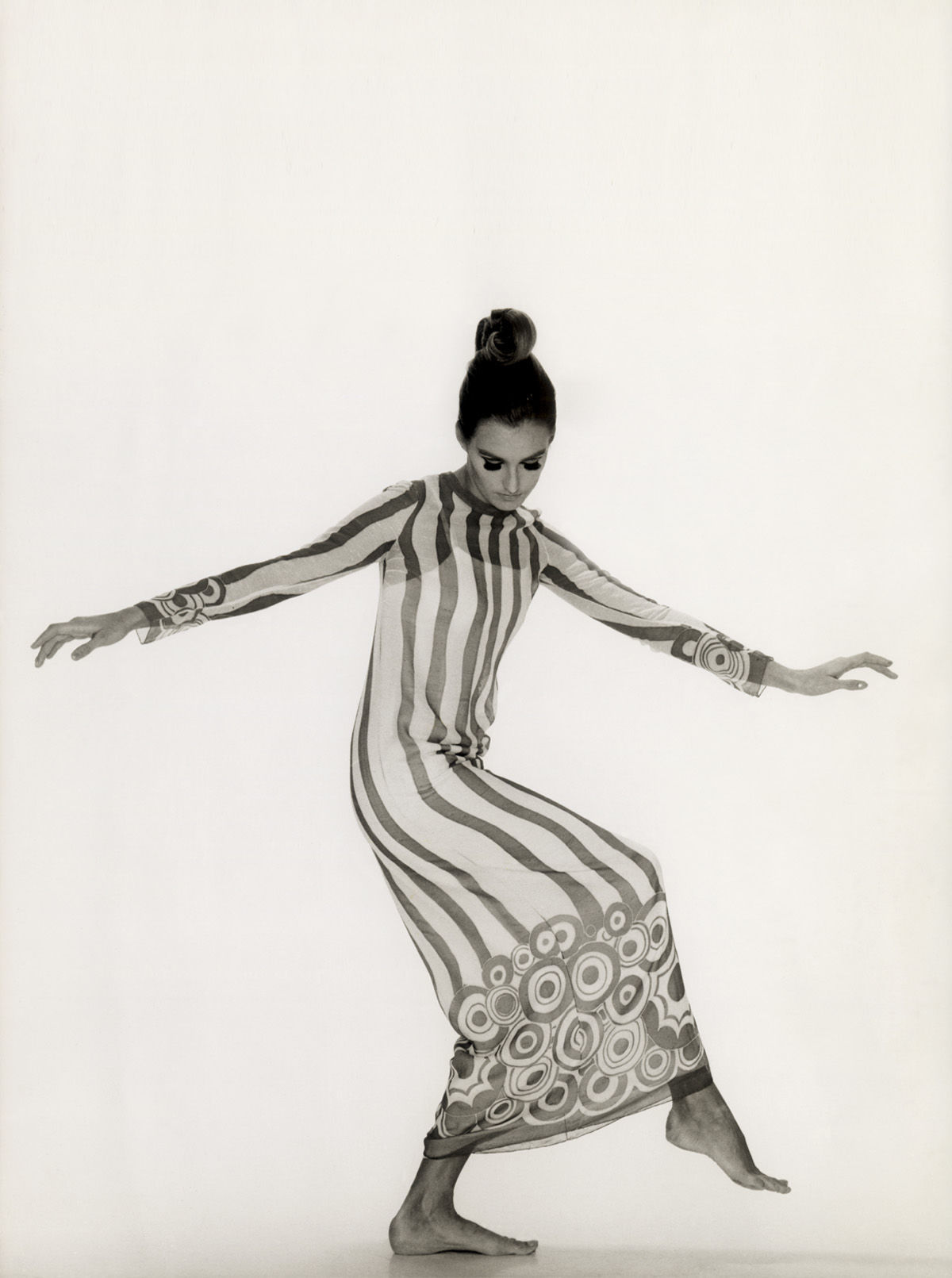 a person in a striped dress