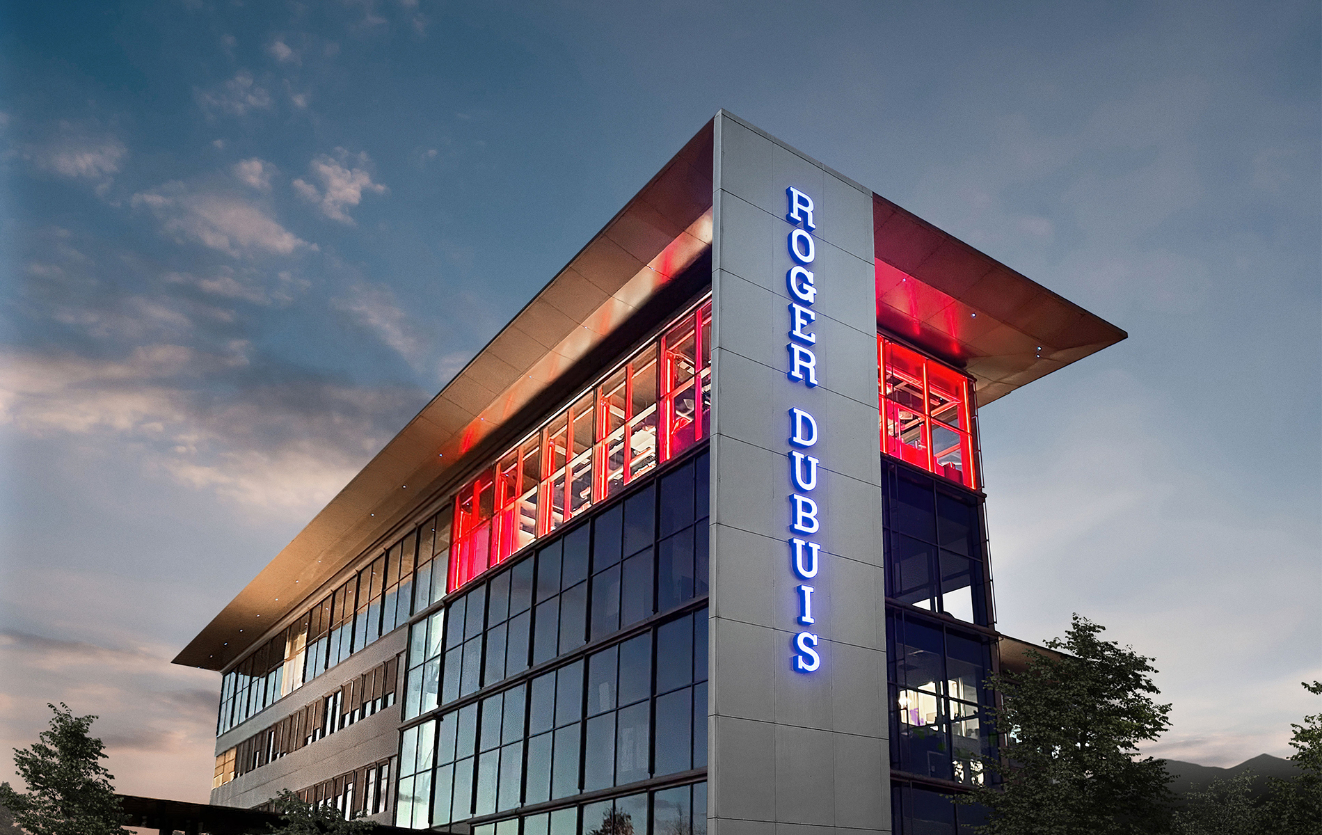 a building with a sign on the side