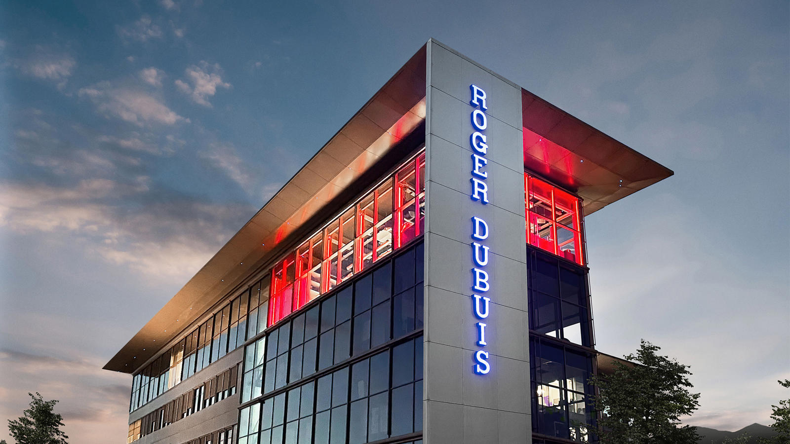a building with a sign on the side