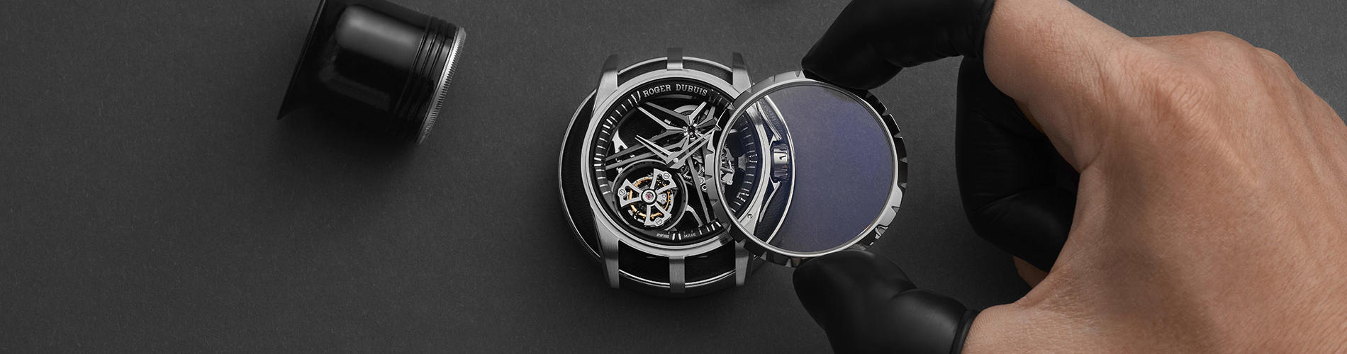 a person holding a watch