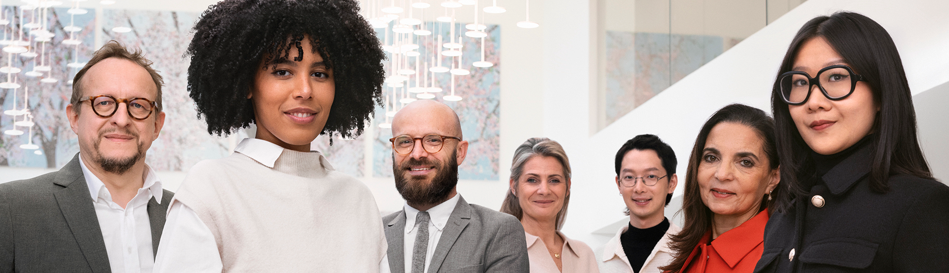 a group of people standing together