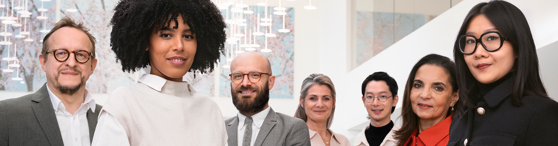 a group of people standing together