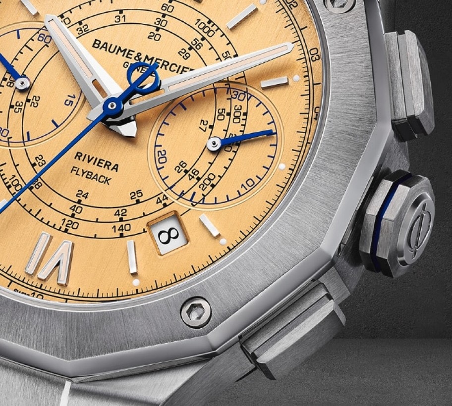 a close up of a watch