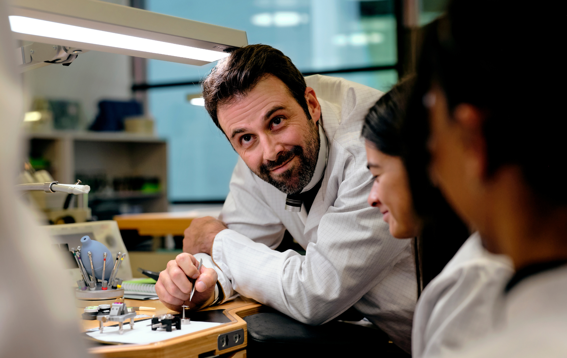 a person in a lab coat