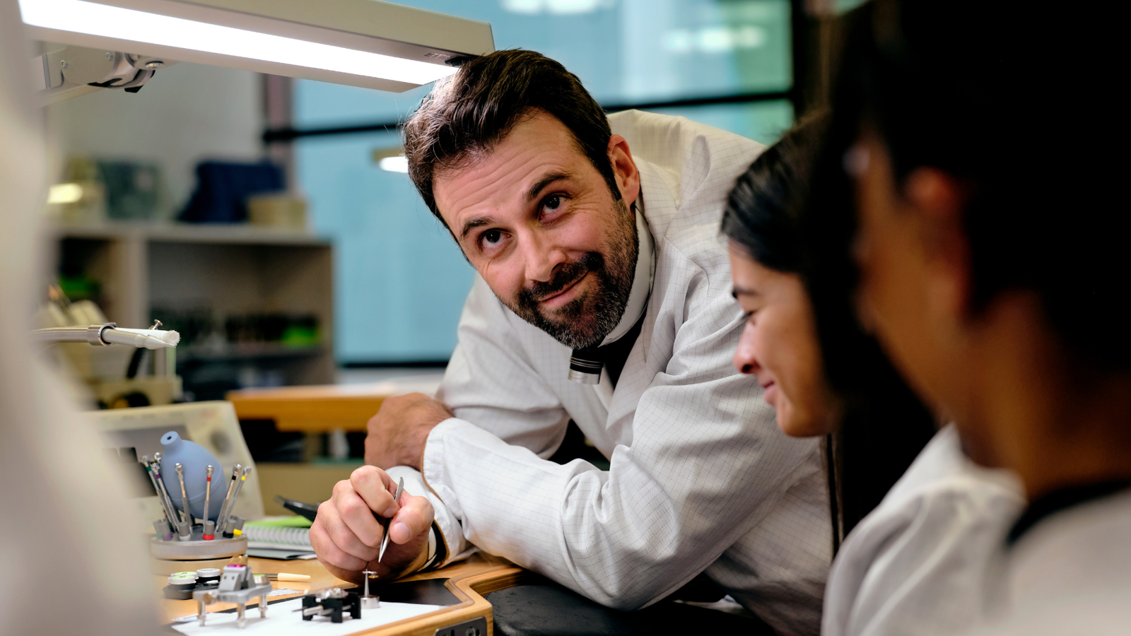a person in a lab coat