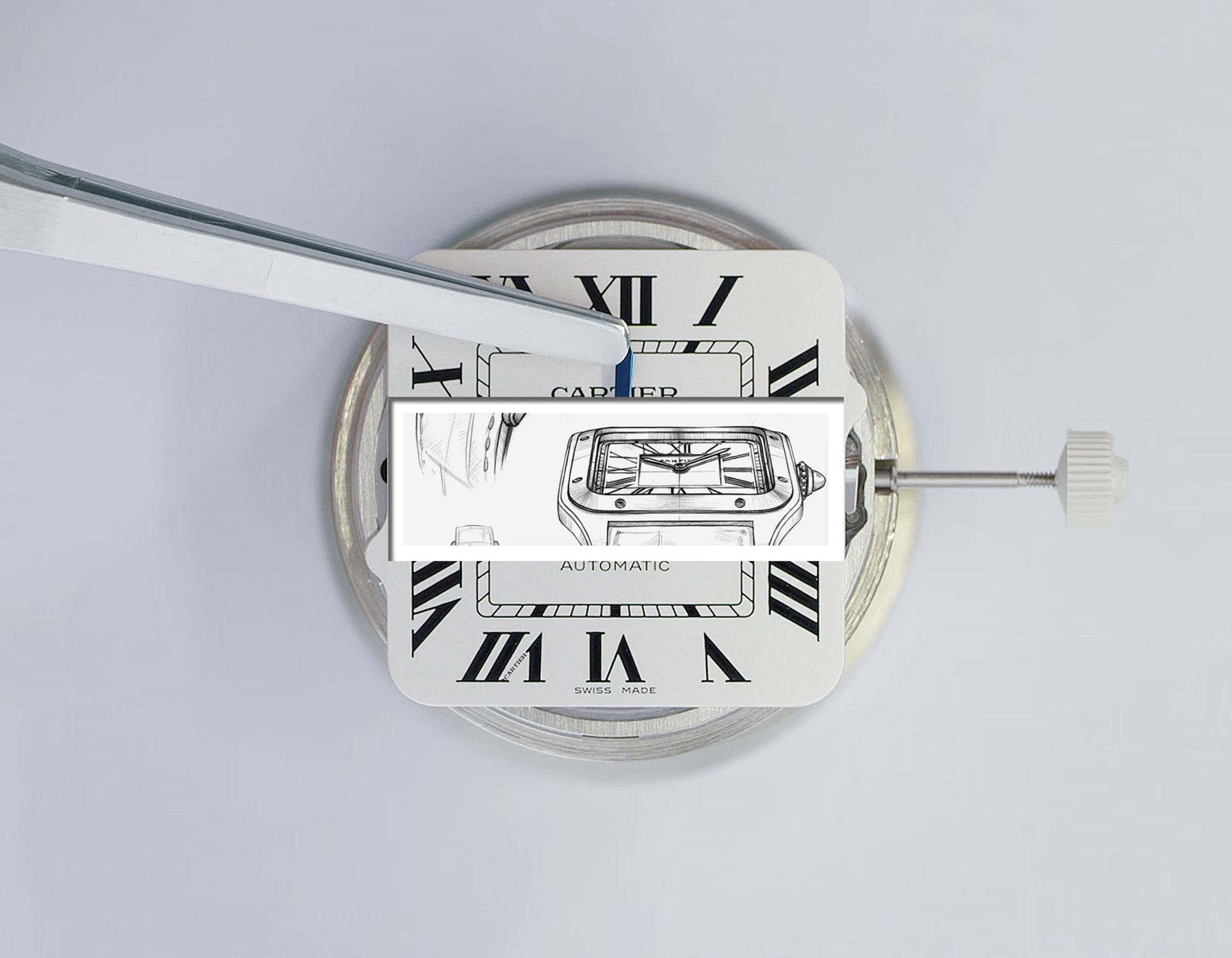 a clock with roperson numerals