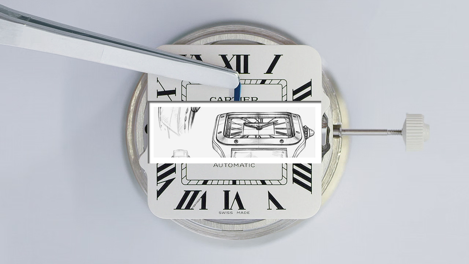 a clock with roperson numerals